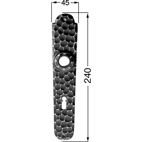 HS ROWE SCHEITTER, Langschild 270Z,PZ,E72 sichtbar verschraubt schwarz gehämmert