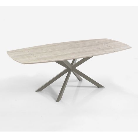 Tavolo allungabile in ceramica e acciaio 140/200x90 Tuam (1/5)