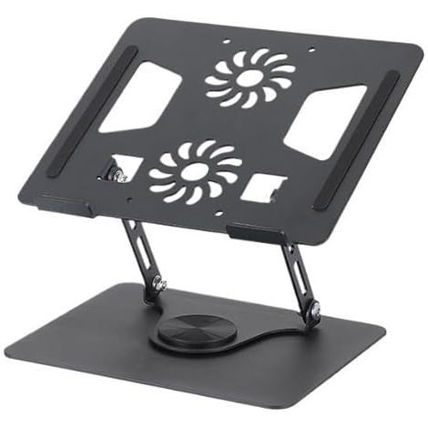 Support rotatif pour ordinateur portable en alliage d'aluminium, support de refroidissement, support de tablette plat, support de lecture surélevé (1/5)