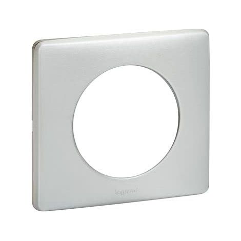 Legrand 066781 Céliane-Abdeckplatte, 1-fach, Oberfläche Aluminium natur