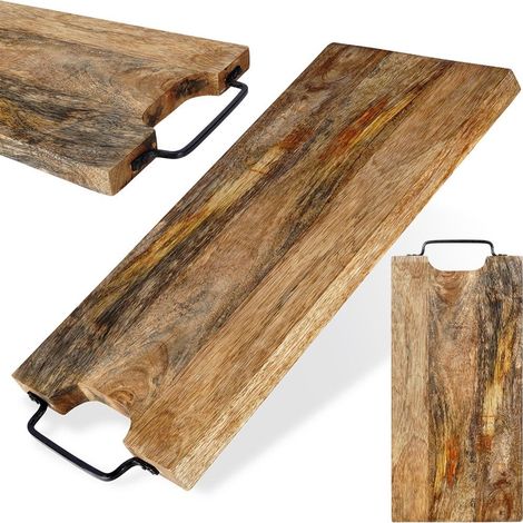Tagliere da cucina in legno di mango con manico 44x19 cm (1/5)