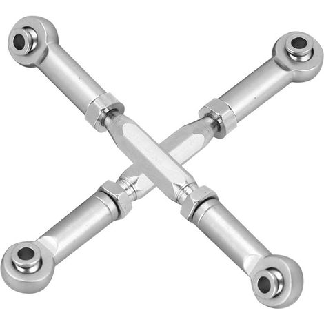 Biellettes de direction en alliage d'aluminium pour voiture RC Axial Rock Racer 90026 (Argent) (1/5)