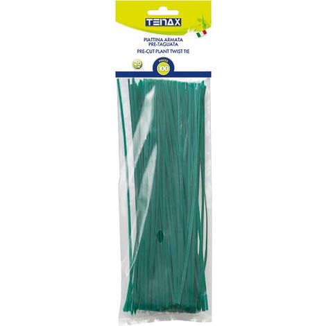 100 - Lien De Jardinage - Fil D&39acier Pvc - Attache Plante Et Fleur - Fermeture Sac Bricolage - Vert - 20x0,3cm (1/5)