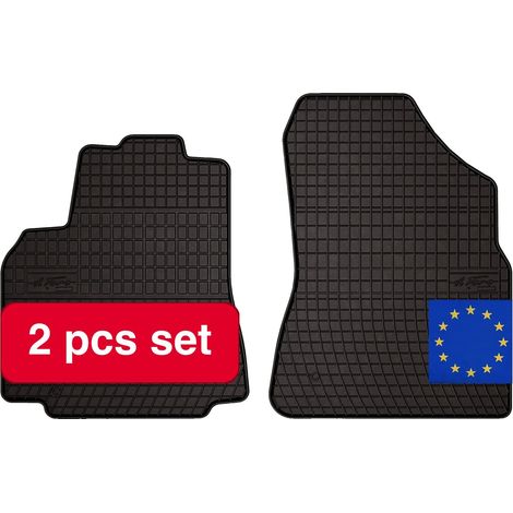Tapis de voiture en caoutchouc, sur mesure pour Citroën Berlingo II (2008-2018), matériau en caoutchouc durable, retient l'eau et la boue, facile à nettoyer, zone de pédale renforcée (1/5)