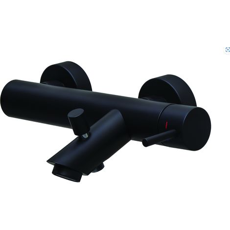 Paffoni Light Serie externe Wannenbatterie mit Umsteller LIG022NO Messing - Mattschwarz (1/2)