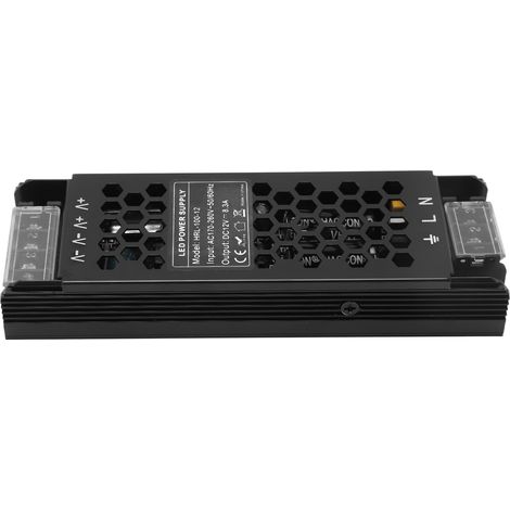 Alimentation LED 100W 12V DC, convertisseur pour bande lumineuse, entrée AC 170-260V, sortie stabilisée 12V DC. (1/5)