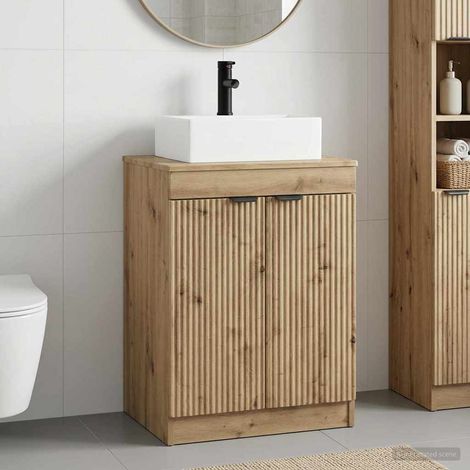 Set di mobili per il bagno Rovere Artigianale vidaXL (1/5)