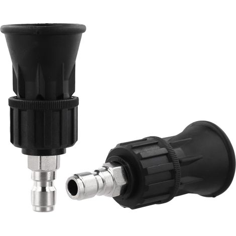 Buse de nettoyeur haute pression, buse d'eau de lavage de voiture à angle fixe, buse de nettoyage 1/4 à connexion rapide et résistante aux rayures (1/5)