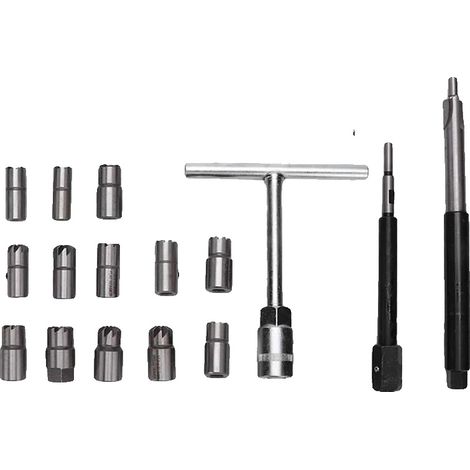 Jeu de coupeurs d'injecteurs diesel, Acier de haute qualité, Tailles de coupeurs variées, Compatible avec les moteurs diesel modernes, Améliore l'efficacité du moteur, Ensemble d'outils de 17 pièces (1/5)