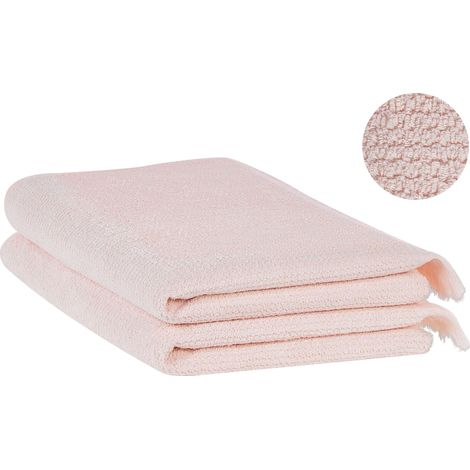 Handtücher 2er Set ATIU Baumwollfrottee Pastellrosa