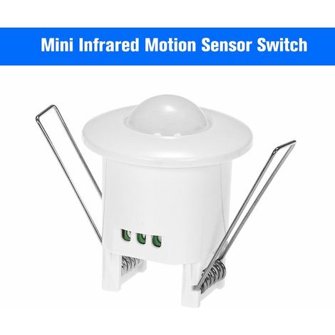 Mini interrupteur de capteur de mouvement infrarouge Détection PIR à 360 degrés AC110V-240V Encastré au plafond Occupation Détecteur de mouvement Lampe Interrupteur de lumière Temps de retard réglable (1/5)