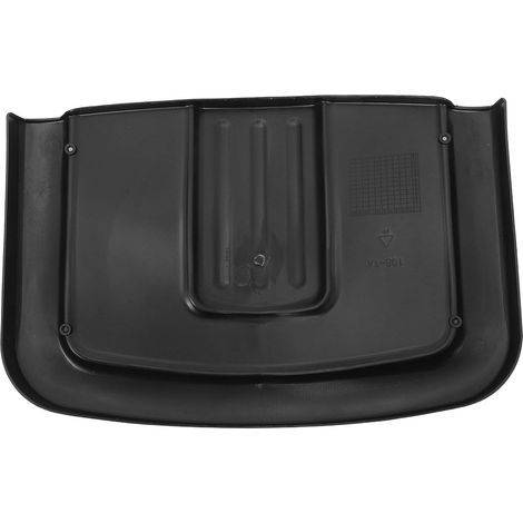 Housse de dossier chaise cuisine rechange, en plastique noir (1/5)