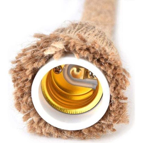 1Pc Lumière Pendentif en Corde de Chanvre, Lampe de Plafond, Lustre Loft, Décor Industriel pour la Maison, Tête Unique