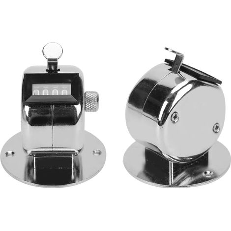 Compteur manuel 4 chiffres en acier inox pour inventaire et comptage