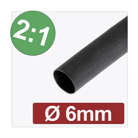 IRL Rohr quadrios 24ca264 Schrumpfschlauch 6 mm schwarz