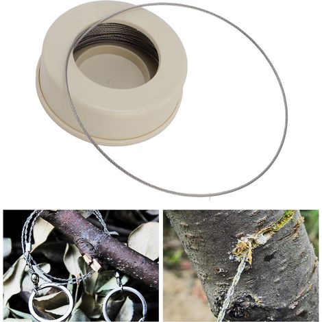 Tronçonneuse Fil Métal Cable de Survie avec Bracelets Ergo en Stainless Steel 50cm pour Camping Hiking Urgence (1/5)