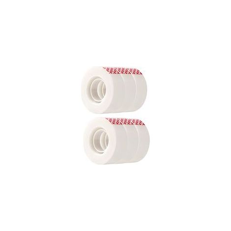 Lot de 6 rubans adhésifs mat, conçu pour la réparation, recharges de ruban adhésif, Translucide, 1,9 cm x 25,4 m (1/5)