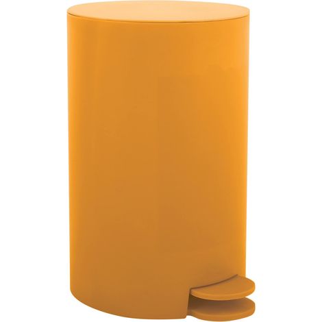 MSV Osaki - Pattumiera a pedale con secchio interno rimovibile, 3 l, colore: giallo zafferano (1/2)