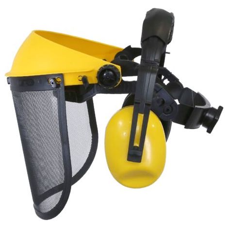 Visière protection + oreillettes anti-bruit