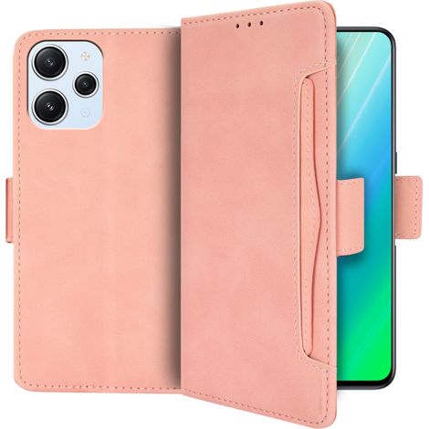 Funda tipo libro para Xiaomi Redmi 12, con ranura para tarjeta, color rosa. (1/5)