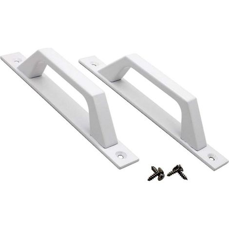 Poignée de porte en alliage d'aluminium avec poignée de porte de cuisine en aluminium et plastique montée sur verre (1/5)