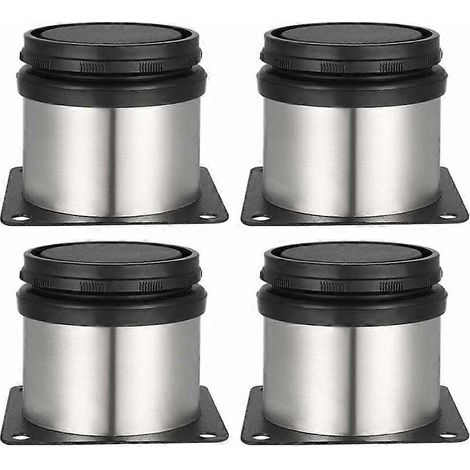 Pieds réglables, hauteur 200 mm, pieds de meuble/table/armoire épaissis, matériau en acier inoxydable brossé, plage de réglage en hauteur 0-15 mm, équipés d'un support en acier inoxydable. (1/5)