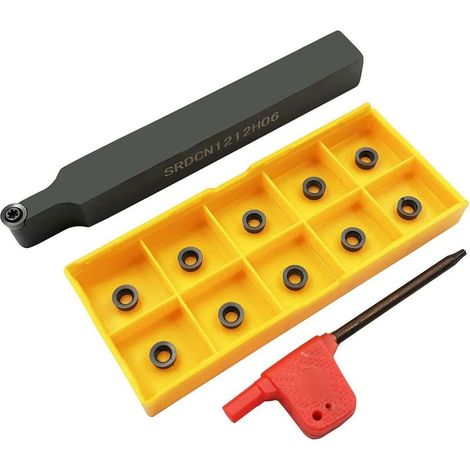 Fraise au carbure indexable pour acier inoxydable – Porte-outil en acier 40Cr – Inserts carbure avec revêtement PVD – Diamètre 12mm