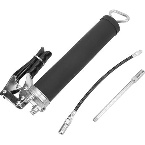 Ortviai Pompe à graisse ergonomique pistolet 3000-6000 PSI, charge 400 ml, flexible 30 cm, tête en aluminium acier ABS (1/5)