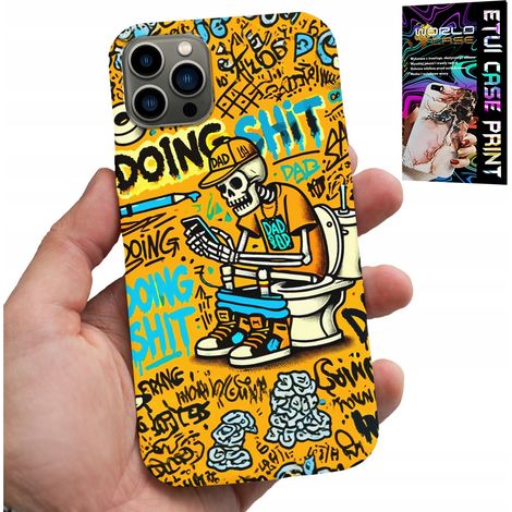 Funda para iPhone 12 Pro Max - Esqueleto defecando en el inodoro (1/5)