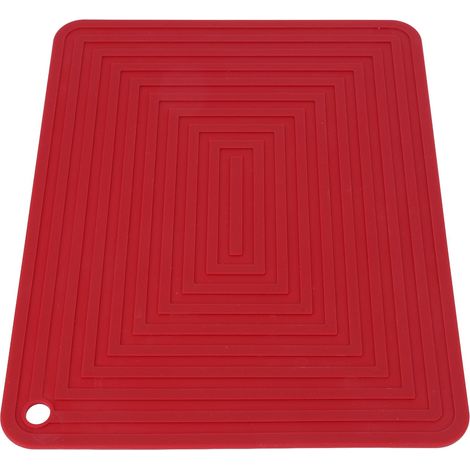 Tapis d'égouttage antidérapant, flexible et isolant, en silicone, pour la cuisine. (1/5)