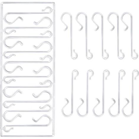 Ganci per palline di Natale, 100 pezzi, ganci in plastica verde, mini a forma di S, appendini resistenti alle intemperie per palline di Natale, ghirlande e decorazioni per feste, ortaggi (1/5)