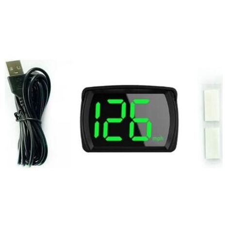 Affichage tête haute HUD KM/H GPS pour voiture – Compteur de vitesse numérique avec grand écran LED – Installation facile et non destructive (1/5)