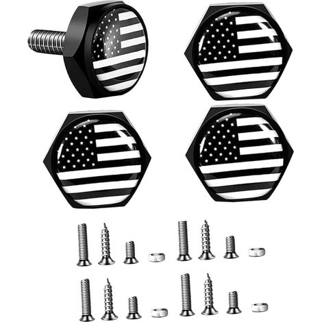 Ensemble de 4 vis et capuchons pour supports de plaque d (1/5)