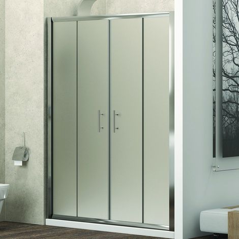 Box doccia un lato 210 cm vetro opaco 2 scorrevoli KF6000 kamalu