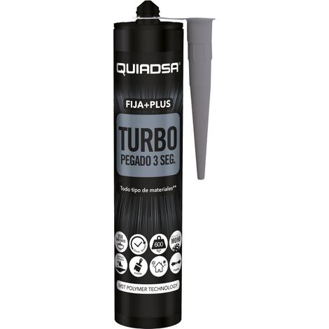 Schnellwirkender elastischer Polymerkleber „Fija + Plus Turbo“ für innen und außen, grau (290ml) (1/2)