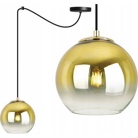 Hängelampe, Deckenleuchter, goldener Lampenschirm, 15 cm