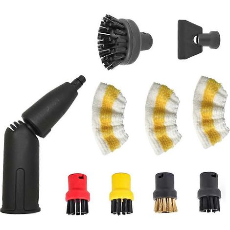 Ensemble brosse vapeur avec chiffon de nettoyage pour nettoyeur vapeur Karcher SC1 SC2 SC3 SC4 SC5 SC7 - Accessoires et pièces détachées 2.863-159 (1/5)