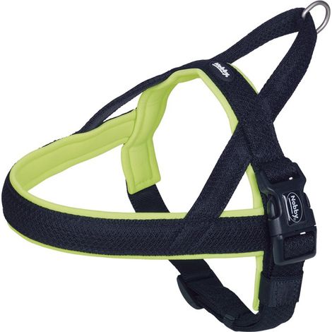 Nobby, pettorina per cani, tipo norvegese, modello "Mesh Preno" XL(L: 75-98 cm + 62 cm B: 40/45 mm) giallo neon (1/5)