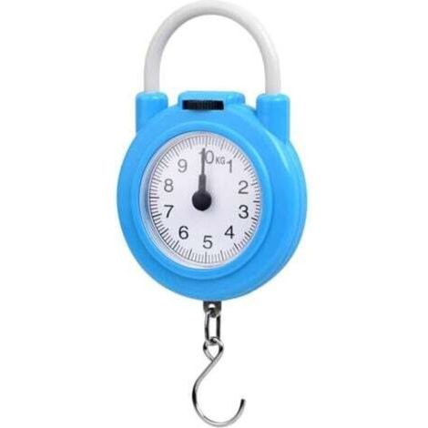Bilancia per bagagli, bilancia dinamometrica, portata massima 10 kg, piccola e portatile con impugnatura comoda per viaggi e lavoro.