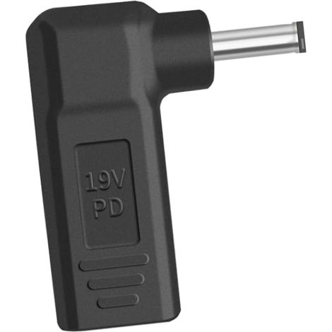 Adaptateur barillet 100 W 5,5 x 2,1 mm vers USB C, 5,5 2,1 mm vers adaptateur CC type C mâle prend en charge 5 V 12 V 19 V 20 V fabriqué pour lumière LED, petit ventilateur, solaire pliable