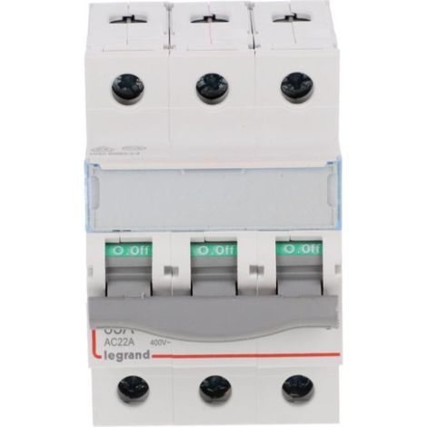 Interruptor Legrand dx3 63A 3 polos montaje carril DIN