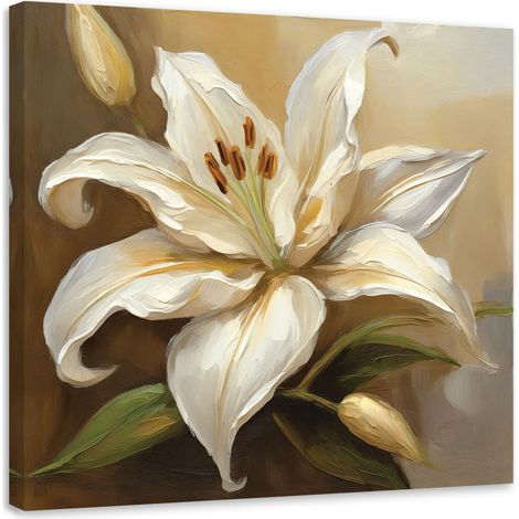 Tableau sur toile Tableau sur toile Lys 3D 40x40 (1/5)