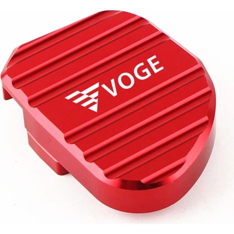 (Rouge) Nouvelle béquille latérale CNC compatible avec les motos Ioncin Voge 500R, 650DS, 300R, 300RR et 300AC. Agrandissement de la taille S maxpower. (1/4)