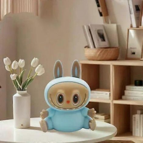Colorful Monster Lamp with Touch Control - Night Light, USB Rechargeable, 7 Colors Changing Warm Light - Timer - Gift for Children's Bedroom (blue) blue (1/5)