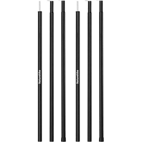 Lot de 2 barres de tente télescopiques résistantes au vent, en fer, polyvalentes, diamètre du tube épais de 2,5 mm (1/5)