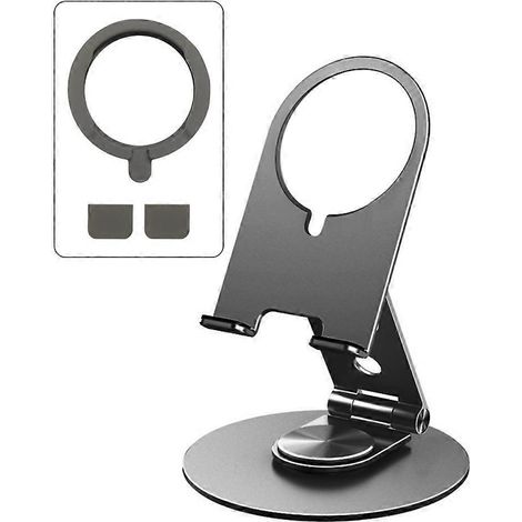 Verstellbare Handyhalterung, stabiler, rutschfester Tablet-Ständer für den Schreibtisch, 180°-Drehung für Smartphones und Tablets.