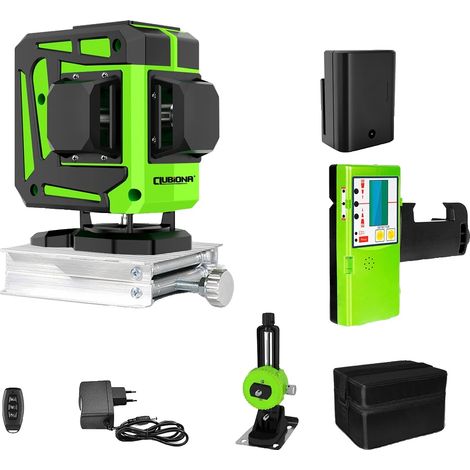 Livella laser, 12 linee, laser verde ad alta visibilità, funzione autolivellante (1/2)