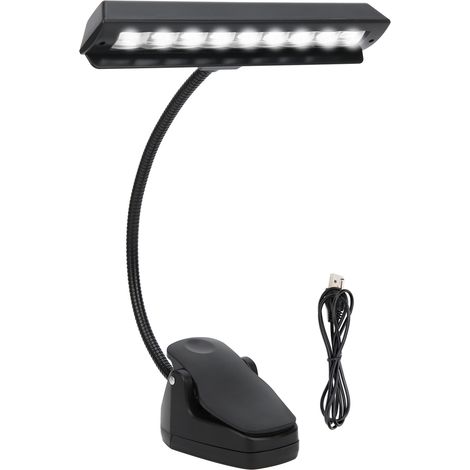Lampe de pupitre LED rechargeable avec clip ajustable, éclairage professionnel pour musiciens, lampe de bureau USB. (1/5)