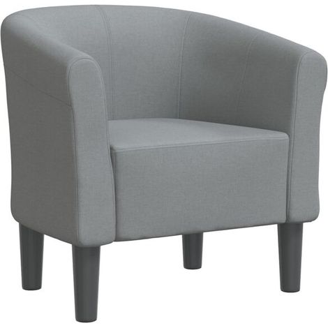 fauteuil convertible en tissu gris clair (1/5)