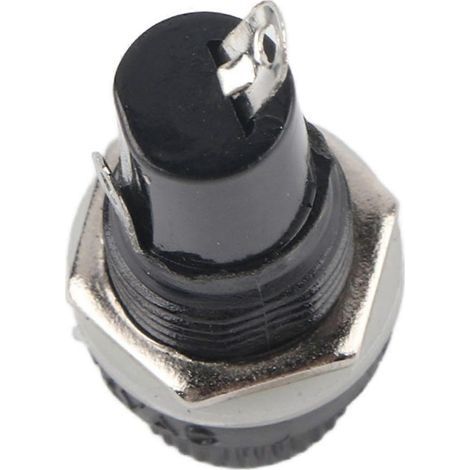 10 boîtiers porte-fusibles à vis pour montage sur panneau, compatibles avec les fusibles à tube de verre pour radio (1/4)